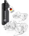Produktbild: Senner MusicPro - Gehörschutz Ohrstöpsel Konzert, Festival, Musik und Party - Gehörschutz für Musiker, mit Schlüsselanhänger - Hi-Fi Gehörschutzstöpsel Earplugs | SNR 20 dB, clear/transparent