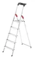 Produktbild: Hailo Alu-Sicherheits-Haushaltsleiter L60 5 Stufen Leiter Stehleiter Aluleiter