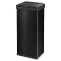 Produktbild: Hailo Big-Box Swing XL Mülleimer - 1 x 52 Liter - selbstschließender Schwingdeckel - Stahlblech - Müllbeutel-Klemmrahmen - Mülleimer Küche rechteckig - Abfalleimer  Germany - schwarz