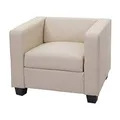 Produktbild: Mendler Sessel Loungesessel Lille - Leder, Creme