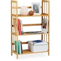 Produktbild: Relaxdays Standregal, Hellbraun, Holz, 55x88x26 cm, Wohnzimmer, Regale, Bücherregale