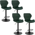 Produktbild: Woltu Barhocker (4 St), höhenverstellbarer Hocker 360° Drehstuhl dunkelgrün