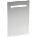 Produktbild: LAUFEN Leelo Spiegel mit integrierter horizontaler LED-Beleuchtung, Aluminiumrahmen, 550 mm, Version mit 1 Touch Sensorschalter, H4476229501441