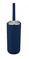 Produktbild: WENKO WC-Garnitur Brasil Dunkelblau - WC-Bürstenhalter, absolut bruchsicher, Kunststoff (TPE), 10 x 37 x 10 cm, Dunkelblau, 37 x 10 x 10 cm