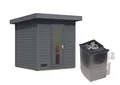 Produktbild: Karibu Saunahaus 38mm Melo 2 Ofen 9 kW integr. Strg terragrau