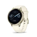 Produktbild: Garmin Venu 4, Beige/Lunargold, 41 mm Smartwatch mit Schnellwechsel-Armband, 18mm, Bone
