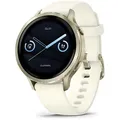 Produktbild: Garmin Venu 4 - 41 mm Beige/Lunargold mit Schnellwechsel-Silikon-Armband - geprü...