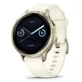 Produktbild: Garmin Venu 4 (41mm) Fitness-Smartwatch mit Silikon-Armband (18mm) beige