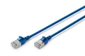 Produktbild: DIGITUS LAN Kabel Cat 6A – 1m – Slim Version AWG 32/7 – 10 Gbit/s – RJ45 Netzwerkkabel – F/FTP – PoE+ – LSZH – Kompatibel zu Cat7, Cat6, Cat5e – Blau