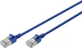 Produktbild: Digitus DK-1632-A-010S-B RJ45 Netzwerkkabel, Patchkabel CAT 6a F/FTP 1m Blau Farbcodiert, Geschirmt, mehrdrähtig, mit