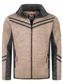 Produktbild: Rock Creek Herren Fleece Jacke Outdoor Wanderjacke Pullover Full Zip Hoodie Herrenjacke Fleecejacke Winterjacke Strickjacke Strickfleecejacke H-373 Beige L
