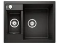 Produktbild: BLANCO METRA 6 | Granitspüle aus SILGRANIT schwarz | Einbauart: Einbau von Oben | reversibel | für 60 cm breite Unterschränke | Doppeltes Becken für eine benutzerfreundliche Nutzung | [61,5x50x20 cm]