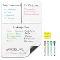 Produktbild: HOMiDEK Whiteboard Folie Magnetisch für Kühlschrank - A3 Magnettafel Für Küche Menü Wochenplaner, Einkaufsliste, Memo Erinnerung Notizen - Abwischbar Magnetfolie mit 3 Markers und Schwamm, 28x43cm