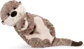 Produktbild: NICI Kuscheltier Otter Oda & Odalina 40 x 20 cm – 2-in-1 Kuschelkissen aus weichem Plüsch, Dekokissen in Otter-Form für Kinder & Erwachsene, 49169, tolle Geschenkidee, beige & grau