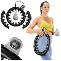 Produktbild: TREX SPORT Smart Hula Hoop Reifen mit Zähler TX-020CHH | Fitnessreifen mit LCD Display, 400g Gewicht, 24 Segmente, 360° Massage mit Noppen | Schwarz