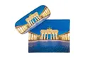 Produktbild: von Lilienfeld Brillenetui Brandenburger Tor Brillenputztuch Hardcase mit Stoffbezug, hochwertiges Putztuch mit demselben Motiv