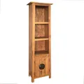 Produktbild: Badezimmer Regal Handtuchregal Recyceltes Kiefernholz 48x32x170 Cm