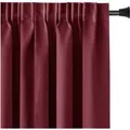 Produktbild: AmeliaHome Gardine Gardine Vorhang Einfarbig Verdunklungsvorhang Aufhängung Pleat (1 St), Kräuselband, verdunkelnd rot 140 cm x 245 cm