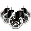 Produktbild: addhome 5er Set Hartbodenrollen | Bürostuhl Rollen 11x22mm | leise Ersatzrollen für Teppich- und Parkettböden | Stuhlrollen Büro- und Gaming Stühle