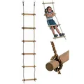 Produktbild: Loggyland Spielzeug-Strickleiter 6 Sprossen schwer Turngerät Holz ca. 210cm