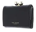 Produktbild: Ted Baker Leder Geldbörse Roosa Rose Detail Leather Small Bobble Purse Black schwarz