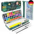 Produktbild: Artecho Aquarellfarben Set 50 Farben in Tragbarer Box Inklusive 4