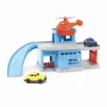 Produktbild: Green Toys 8601312, Parkgarage mit Hubschrauber und 2 Autos, Spielfahrzeuge Werkstatt und Parkhaus, Spielset für Kinder ab 3 Jahren