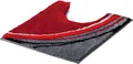 Produktbild: Erwin Müller WC-Umrandung mit Ausschnitt Mykonos, rutschhemmend rot Größe 50x50 cm - kuscheliger Hochflor, für Fußbodenheizung geeignet