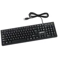 Produktbild: Manhattan-Products Kabelgebundene Tastatur - Klassische PC Tastatur mit USB, Gaming, Keyboard, Computer, Zubehör - Schwarz/1,5m Kabel (QWERTZ Layout)