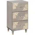 Produktbild: vidaXL Sideboard Grau und Gold 40 x 33 x 75 cm Massivholz Mango 4018795