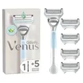 Produktbild: Gillette Venus Damenrasierer für den Intimbereich mit 5 ORIGINAL Ersatzklingen für Damen Nassrasierer, Intimrasierer für Frauen Hilft, die Haut vor Irritationen zu Schützen