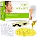 Produktbild: NoseWax Kits Nasenwachs Set 100g Nasenhaarwachs 10 Holzapplikatoren10 Behälter