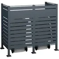 Produktbild: Westmann Metall Mülltonnenverkleidung Planum 2x240 L Anthrazit 170x90x150 cm - Grau