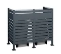 Produktbild: Mülltonnenverkleidung 2er Müllbox 240L Westmann Metall anthrazit 170x90x150cm