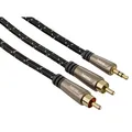 Produktbild: Hama 122306 Kabel Audio 3 m 2 x RCA männlich 3,5 mm/3,5 mm männlich braun