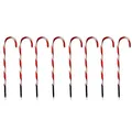 Produktbild: 8tlg. LED Leuchtstab Set Zuckerstange, 56 LED, H47cm inklusive Erdspieß, Batteriebetrieb Außenbeleuchtung Lichterkette Lichterdeko