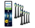 Produktbild: Philips Aufsteckbürsten Sonicare W2 Optimal White, 8er-Pack, Schwarz, Medium-Soft, Zahnaufhellung