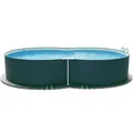 Produktbild: Stahlwandpool achtform 470x300x120 cm, Stahl 0,4 mm anthrazit, Folie 0,4 mm