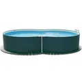 Produktbild: Stahlwandpool achtform 470x300x120 cm, Stahl 0,4 mm anthrazit, Folie 0,4 mm