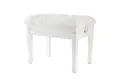 Produktbild: FAME Klavierbank (PB-30C WH Klavierbank Höhenverstellbar Robust Weißer Kunstlederbezug Mattes Finish Gummifüße Ideal für Pianisten, Sitzbänke, Klavierbänke), Klavierbank, Höhenverstellbar, Weißer Kunstlederbezug