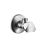 Produktbild: hansgrohe Eckventil E 13902000, mit Drehverschluss, 1/2 Zoll x 3/8 Zoll, chrom