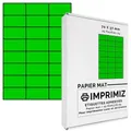 Produktbild: 600 Selbstklebende Etiketten neon grün von 70 x 37 mm - 24 Etiketten/Blatt - ...