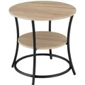 Produktbild: Tectake Beistelltisch Saint Louis Industrial Style Holz und Stahl  55 x 55 x 56 cm Industrial Holz Hell  Eiche Sonoma