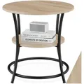 Produktbild: tectake Beistelltisch Couchtisch Saint Louis 55x56cm (1-St., 1 tlg), Geschwungener Beistelltisch im trendigen Industrial Look braun 55,00 cm x 56,00 cm x 55,00 cm