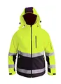Produktbild: Consorte SNOW HAWK Softshell Arbeitsjacke isoliert Membran wasserdicht 3.000 winddicht atmungsaktiv 3.000 Kapuze Outdoor isoliert Hi-Vis Funktionale Winter Jacke herren reflektierende Damen Gelb (XL)