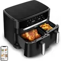Produktbild: Tefal Easy Fry Dual XXL EY9428E0, Heißluftfritteuse, 11 l, 40 °C, 220 °C, 10 Person(en), Doppel - Schwarz