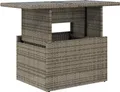 Produktbild: vidaXL Gartentisch mit Glasplatte Grau 100x55x73 cm Poly Rattan