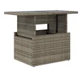 Produktbild: vidaXL Gartentisch Gartentisch mit Glasplatte Grau 100x55x73 cm Poly Rattan (1-St)