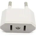Produktbild: Reise Strom Adapter Stecker Für USA/ Japan/ Kanada/ Mexiko Zu EU Deutschland / AT Weiss - Weiß