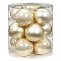 Produktbild: Magic Weihnachtskugeln Glas 8cm 12 STK. Christbaumkugeln (Perle - Champagner Opal/Matt)